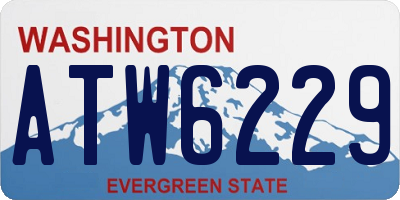 WA license plate ATW6229