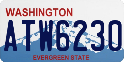 WA license plate ATW6230