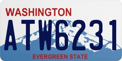 WA license plate ATW6231