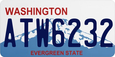 WA license plate ATW6232