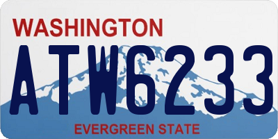 WA license plate ATW6233