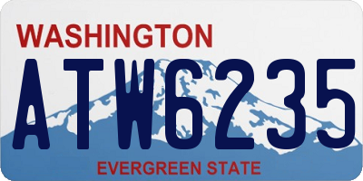 WA license plate ATW6235