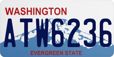 WA license plate ATW6236