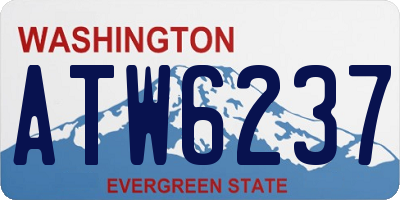 WA license plate ATW6237