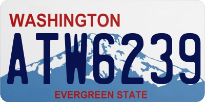 WA license plate ATW6239