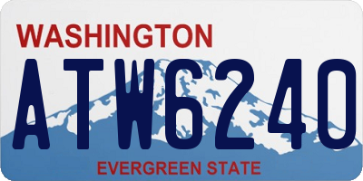 WA license plate ATW6240
