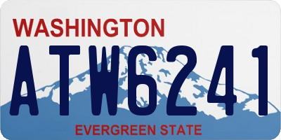 WA license plate ATW6241