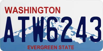 WA license plate ATW6243