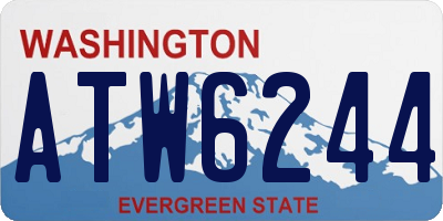 WA license plate ATW6244