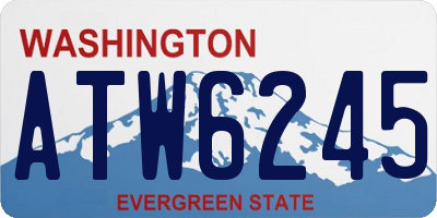 WA license plate ATW6245