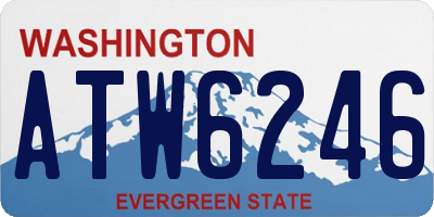 WA license plate ATW6246