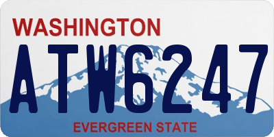 WA license plate ATW6247