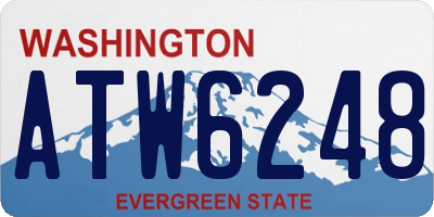 WA license plate ATW6248