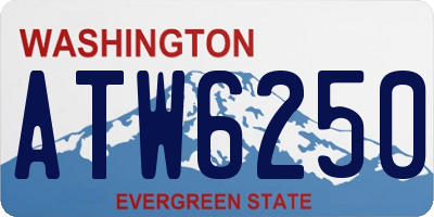 WA license plate ATW6250