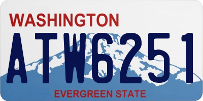 WA license plate ATW6251