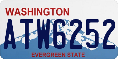 WA license plate ATW6252