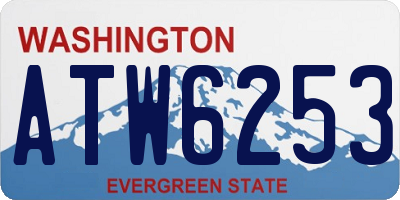 WA license plate ATW6253