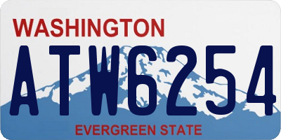 WA license plate ATW6254
