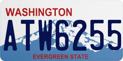 WA license plate ATW6255