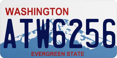 WA license plate ATW6256