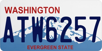 WA license plate ATW6257