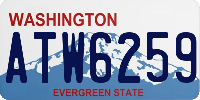 WA license plate ATW6259