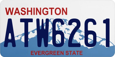 WA license plate ATW6261