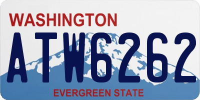 WA license plate ATW6262