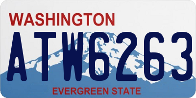 WA license plate ATW6263