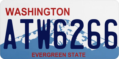 WA license plate ATW6266