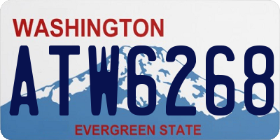 WA license plate ATW6268