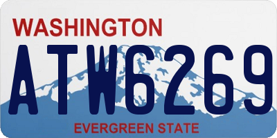 WA license plate ATW6269