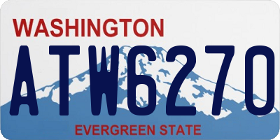 WA license plate ATW6270