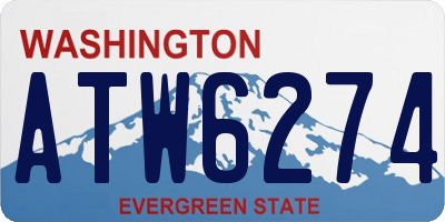 WA license plate ATW6274
