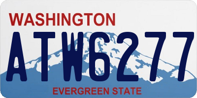 WA license plate ATW6277