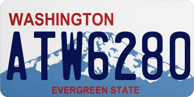 WA license plate ATW6280