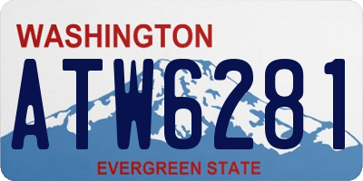 WA license plate ATW6281