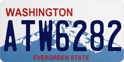 WA license plate ATW6282