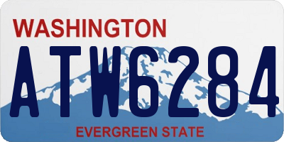 WA license plate ATW6284