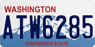 WA license plate ATW6285