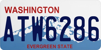 WA license plate ATW6286