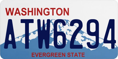 WA license plate ATW6294