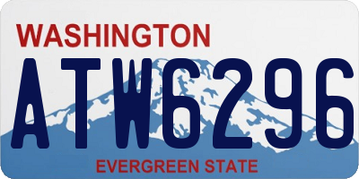 WA license plate ATW6296