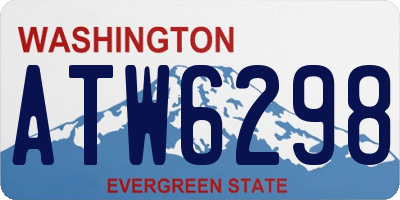 WA license plate ATW6298
