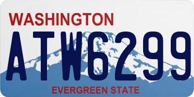 WA license plate ATW6299