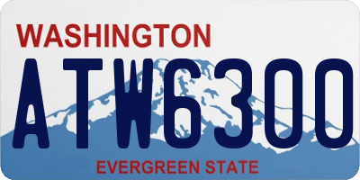 WA license plate ATW6300