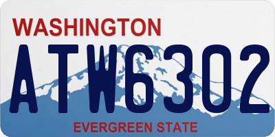 WA license plate ATW6302