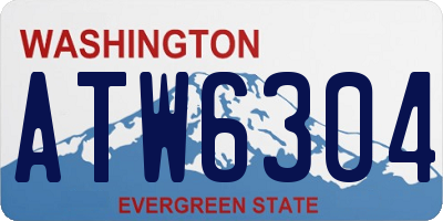 WA license plate ATW6304