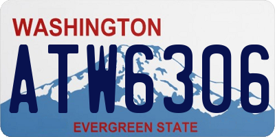 WA license plate ATW6306