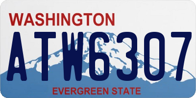 WA license plate ATW6307